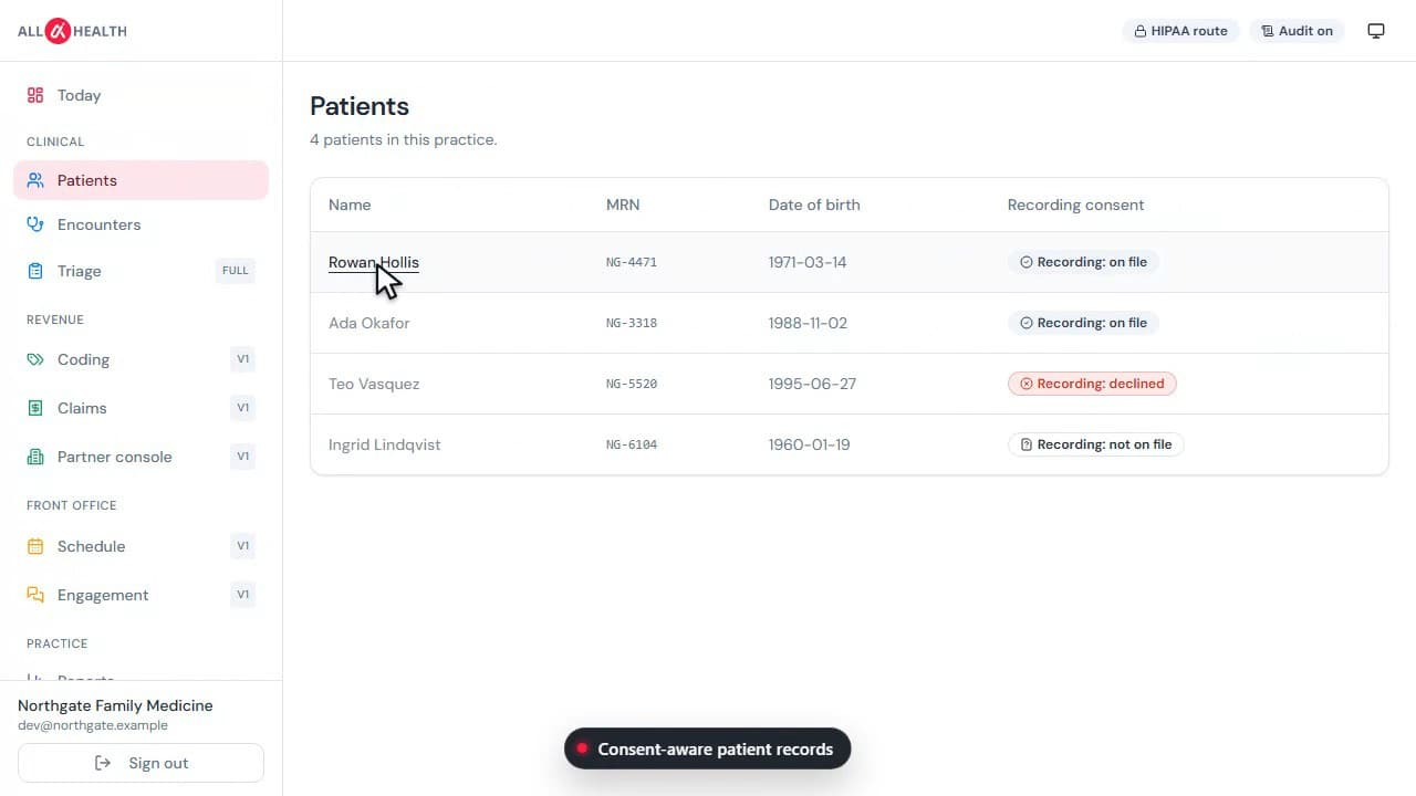 AllAI Health — full product tour