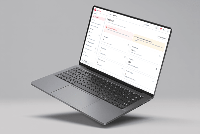 The AllAI Health dashboard open on a laptop